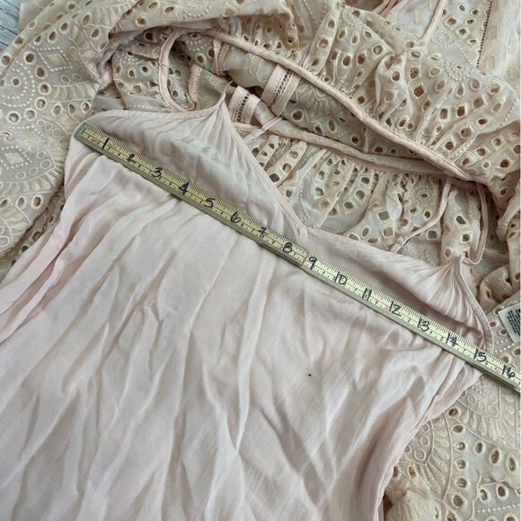 Anthropologie Akemi & Kin Brooke Eyelet Babydoll Oversized Dress Pink Size 2 - Picture 8 of 10